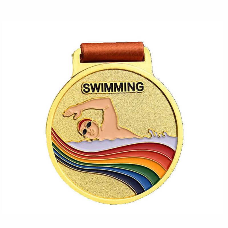 カスタムメダルは水泳メダルにデザインします