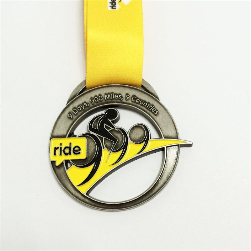 スポーツメダルファクトリーメタルサイクリングメダルカスタム3D自転車メダル