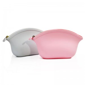 ショッピング旅行パーティージッパーポータブルキャンディーカラーレディースシリコン化粧品バッグハンドバッグ