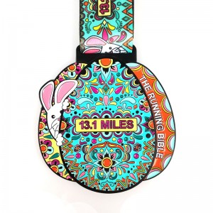 レースのカスタムメダルメタルメダリオンカスタムサンタランニングメダル