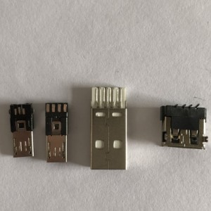 ICKEL-PLATED USBタイプAテールソケット3-in-1 PC DIYアダプター