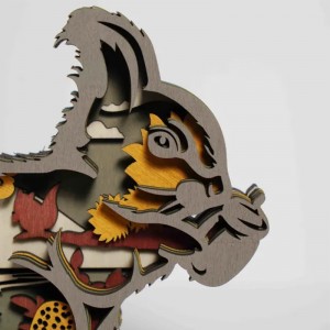 3D木製の動物の装飾品