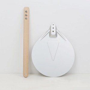 ウッドハンドル7インチアルミニウムピザターニングピールピザターナーラウンドピザスパチュラピザオーブンアクセサリー