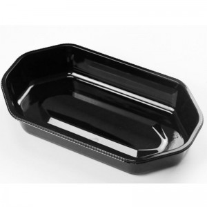 蓋のないカラフルなフルーツトレイ225*120*40 mm Hgf-2313透明/ブラック