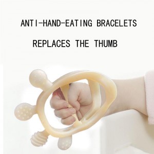 ベイビーのためのシリコンベイビーテザーおもちゃ3+ヶ月、BPAフリードロップ\\\\ resistantシリコンミトンの歯の救済のための歯が生えるおもちゃ、吸うニーズのためのベビーチューのおもちゃ