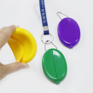 シリコンオーバルコインパースコインバッグ、男性/women \\\\ \'sチェーン付きのバッグ、フードグレードのシリコーンバッグ、環境に優しい、防水性