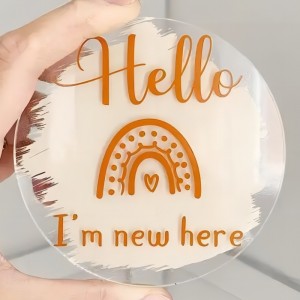 アクリルレーザーカット彫刻ホリデーチルドレン\\\\のマイルストーン記念カード