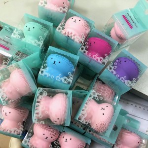 クレンジングブラシシリコンハンドヘルドクレンジングブラシとマッサージャー、タコ型クレンジングブラシ