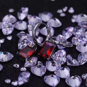 スクエアファッションラグジュアリージルコニアイヤリング