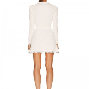 2023ニットウェアメーカー\\\\ \'S秋冬のデザインVネック長袖ニットラグジュアリー女性\\\\\' Sセータードレス