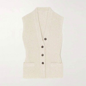 ニットウェアファクトリーカスタム2023女性服の夏の服ノースリートセーターネックプルオーバーニットセーター