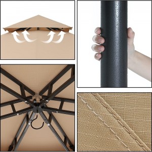 10 \\\\ \'x10 \\\\\' gazebos for patios屋外六角形ガゼボネットとプライバシーカーテン