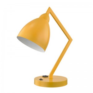 固定金属腕と統合されたパワーアウトレットを備えたヘッド、および客室用のベースにある/offロッカースイッチを備えたデスクランプ