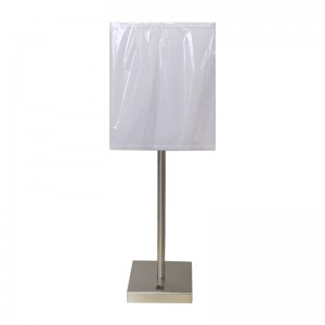 客室で/offロッカーのスイッチを備えたシンプルなスタイルのブラッシングニッケル仕上げナイトスタンドテーブルランプ