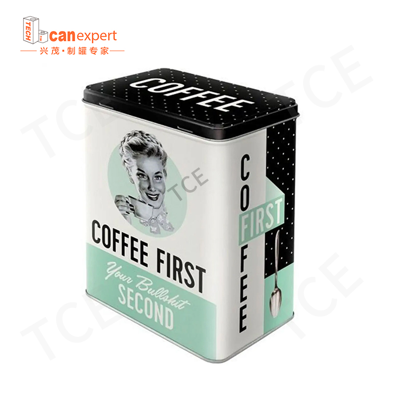 etcustomtin canメーカー卸売長方形の四角いスズは金属包装茶とコーヒーのサンプルボックスカスタムブリキ缶缶