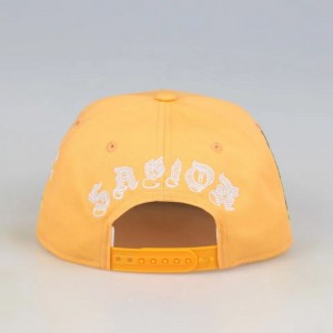 中国で作られた男性のための6パネルのスナップバック野球帽カスタムGorras Snapbacks Embroidery Hats Yellow