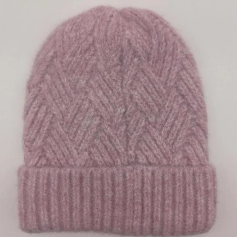 暖かい冬のファッションブレンドケーブルフラットニット帽子