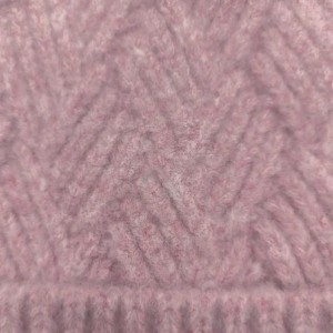 暖かい冬のファッションブレンドケーブルフラットニット帽子