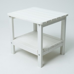 白い色の屋外サイドテーブル