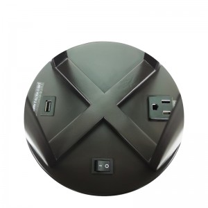 /offロッカースイッチ、ホテルの客室での便利なアウトレット、USB充電ポートを備えたダークブロンズナイトサンドライト