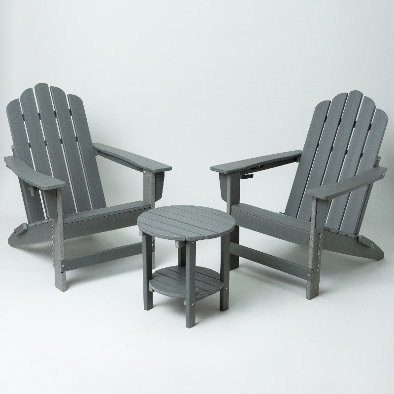 屋外の家具HDPEアディロンダック椅子と灰色