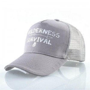 カスタムプリントイエローコットンスエード刺繍構造6パネルメッシュキャップ野球キャップトラック運転手の帽子