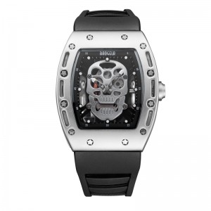 ファッションスカルメンクォーツウォッチバオゲラクリエイティブダイヤルマンフォーメンクロックゴールドライフ防水男性ウォッチスポーツスタイル1612