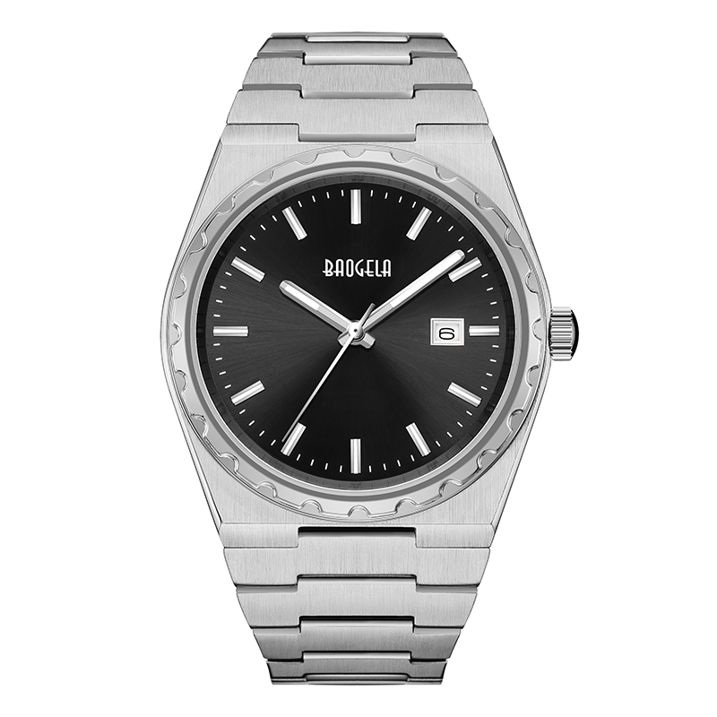 Baogela Brand Luxury Rose Watches Stainless Steel Men \\ 's Wristwatch Classic Business 50m防水運動Relogio Masculino 22801