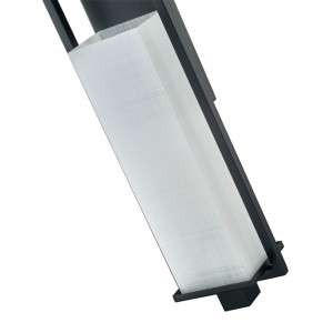 ホステリティのホテルホテルウォールスコニースマットブラックフィニッシュと長方形のリネンパターンホテルの典型的な廊下のアクリルシェード