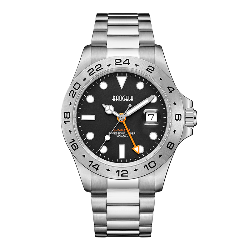 Baogela Men Luxury Watch 304ステンレス鋼スイスムーブメントラミナスダイヤル50Bar Ashion Business Relogio Masculino Wlistwatch 22806