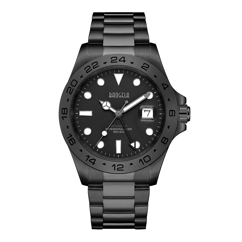 Baogela Men Luxury Watch 304ステンレス鋼スイスムーブメントラミナスダイヤル50Bar Ashion Business Relogio Masculino Wlistwatch 22806