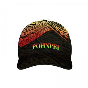 新しいMicronesia Pohnpei Flag Printed Baseball Cap Polynesian Tattoo Sports Cap
