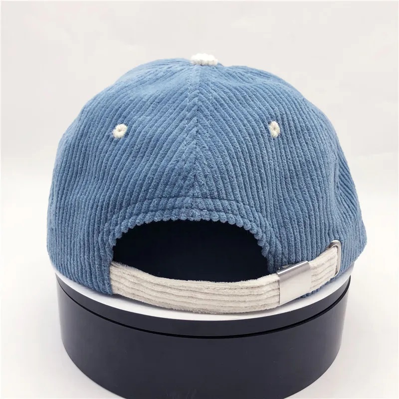 コーデュロイ6パネルカスタムロゴ非構造化された大人の帽子Corduroy Dad Cap