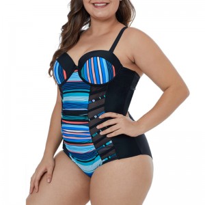 ストライプステッチは薄い水着に見えます