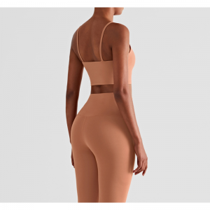 パッド入りストラップU字型スポーツブラ