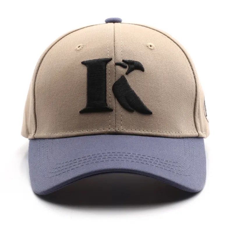 豪華な3D刺繍6パネルお父さん野球帽子2トーン野球帽子キャップ