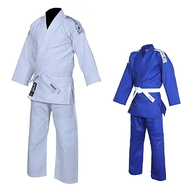 中国のサプライヤー卸売プレミアムユニフォームbjj着物bjj ji jiu gi blue柔道gi、