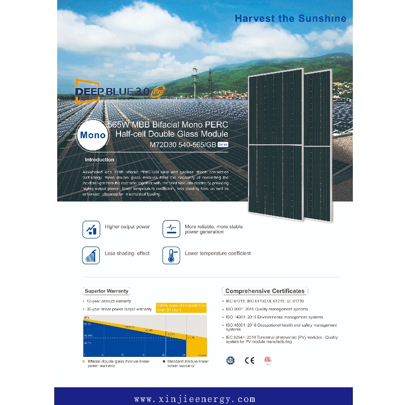 550 W-610 W Photovoltaic Solar Energy System Factoryは中国からの直接販売