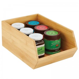 竹の収納ボックスはスタック可能です