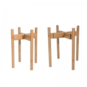 竹調整可能な花ラック植物スタンド