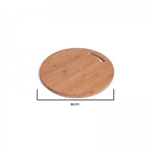 竹の丸いチョッピングブロック