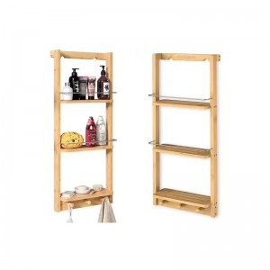 カスタムデザイン竹のバスルームストレージシェルフ
