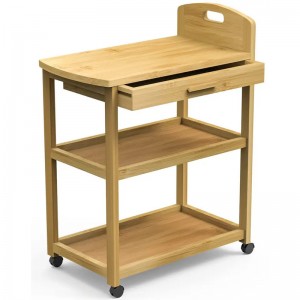 店舗食品準備用の棚トロリー竹保管車車