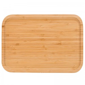 2ピースサービスパレット卸売カスタムメイドの竹の朝食トレイ（1）