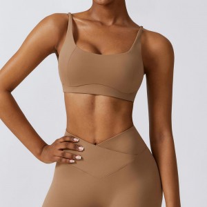 SC10135フィットネススポーツブラジャーカスタムロゴレディースコンプレッションソフトクイックドライヨガランニングジムセクシースポーツブラジャー