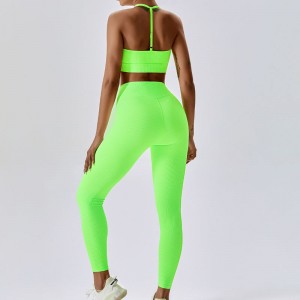 SC101610ホルタースポーツブラジャーレディースホルターネッククロス女性のためのスポーツブラジャーロゴ女性トレーニングスポーツブラジャーヨガCRO