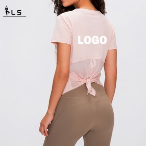 SC10269クロップトップジムヨガドライフィットスポーツ女性\\\\ \'S Tシャツフィットネストップ女性セクシーなスポーツスウェットシャツ