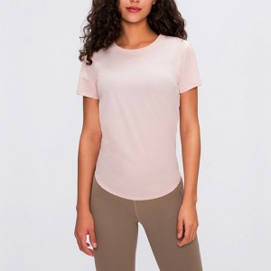 SC10269クロップトップジムヨガドライフィットスポーツ女性\\\\ \'S Tシャツフィットネストップ女性セクシーなスポーツスウェットシャツ