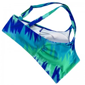 ターコイズの印刷されたツーピース幅の広いストラップ