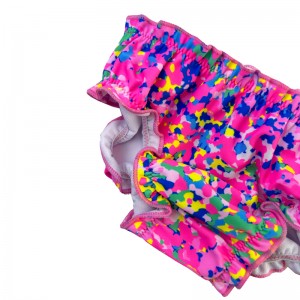 ベビーおむつ印刷された花のプリーツ快適な吸収性とてもかわいい明るいバラのピンク